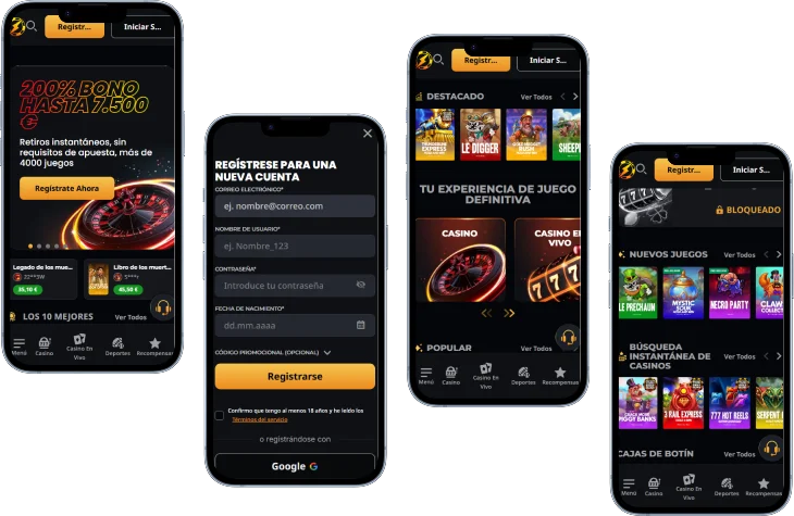 Instant Win casino móvil Instant Win casino versión móvil con registro, juegos, bonos y plataforma de casino online